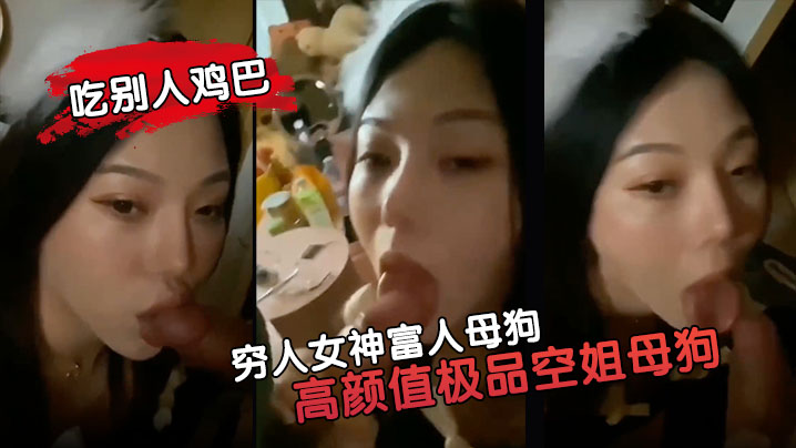 穷人女神富人母狗高颜值极品空姐母狗属性拉你的女神就是这样吃别人鸡巴的